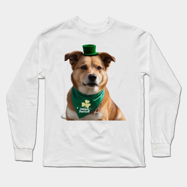 I woof you a Happy St. Patrick's Day! Long Sleeve T-Shirt by benzshope